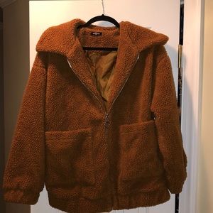 Brown sherpa coat